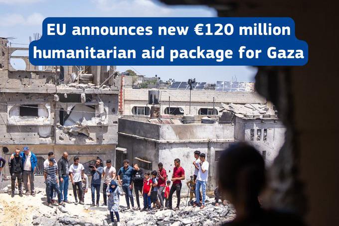 EU announces new €120 million humanitarian aid package for Gaza